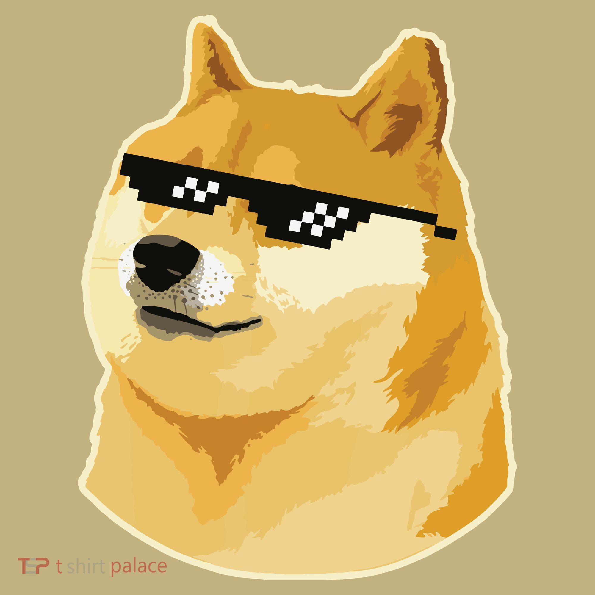 Doge With Deal With It Glasses Mousepad