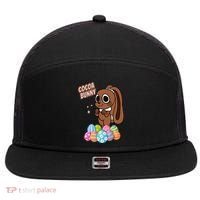Dandys World Easter Cocoa The Chocolate Easter Bunny 7 Panel Mesh Trucker Snapback Hat thumb 0