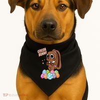 Dandys World Easter Cocoa The Chocolate Easter Bunny USA-Made Doggie Bandana thumb 1