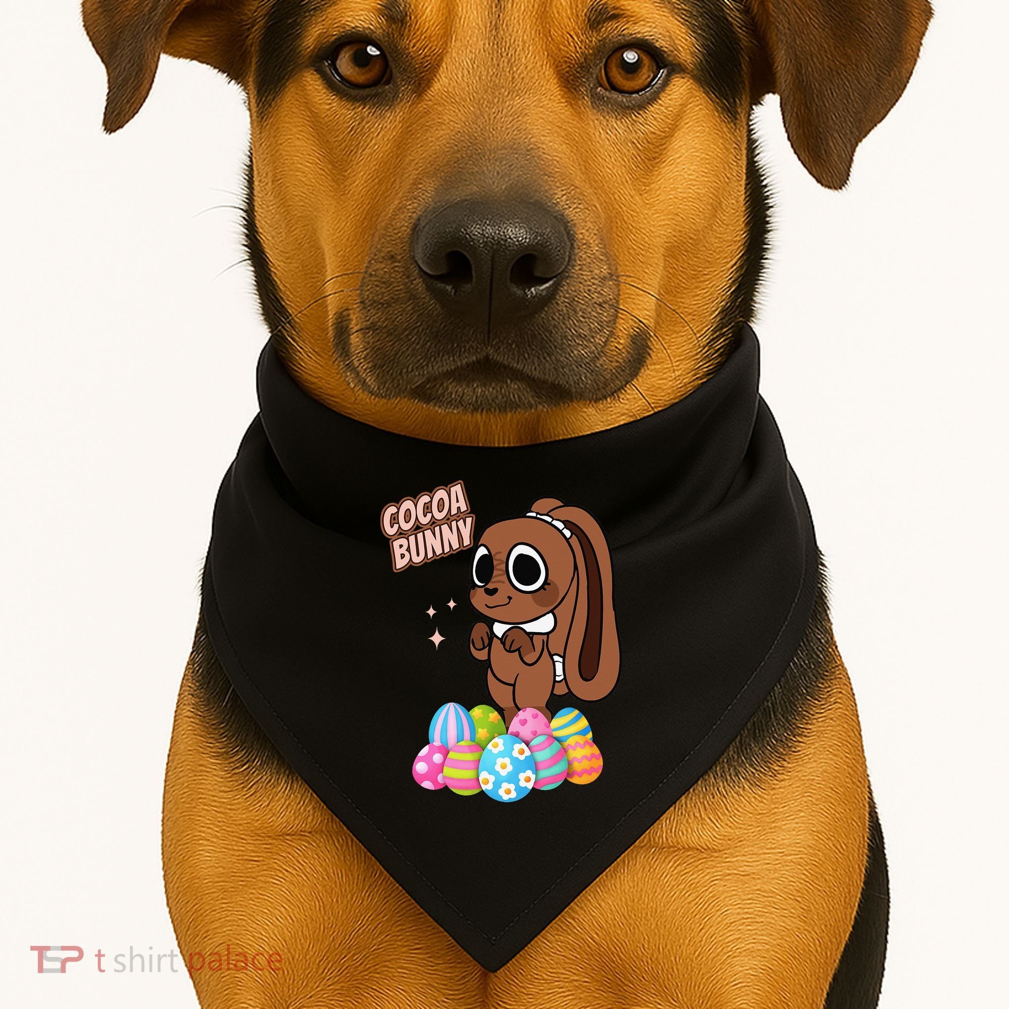 Dandys World Easter Cocoa The Chocolate Easter Bunny USA-Made Doggie Bandana