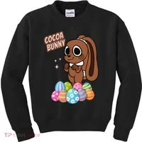 Dandys World Easter Cocoa The Chocolate Easter Bunny Kids Sweatshirt thumb 0