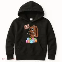 Dandys World Easter Cocoa The Chocolate Easter Bunny Kids Hoodie thumb 0