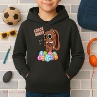 Dandys World Easter Cocoa The Chocolate Easter Bunny Kids Hoodie thumb 2