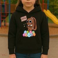 Dandys World Easter Cocoa The Chocolate Easter Bunny Kids Hoodie thumb 3
