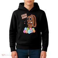 Dandys World Easter Cocoa The Chocolate Easter Bunny Kids Hoodie thumb 4