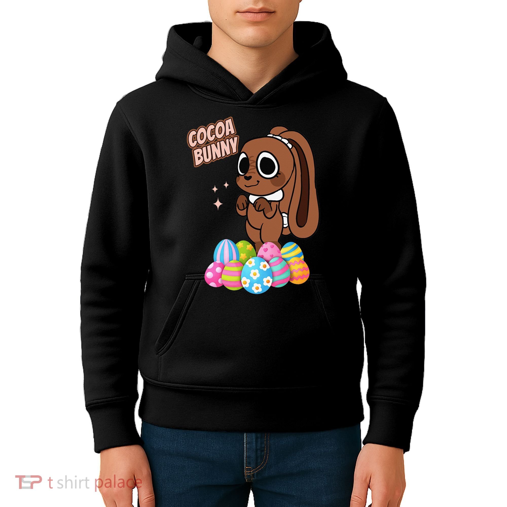 Dandys World Easter Cocoa The Chocolate Easter Bunny Kids Hoodie