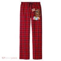 Dandys World Easter Cocoa The Chocolate Easter Bunny Men's Flannel Plaid Pajama Pants thumb 0