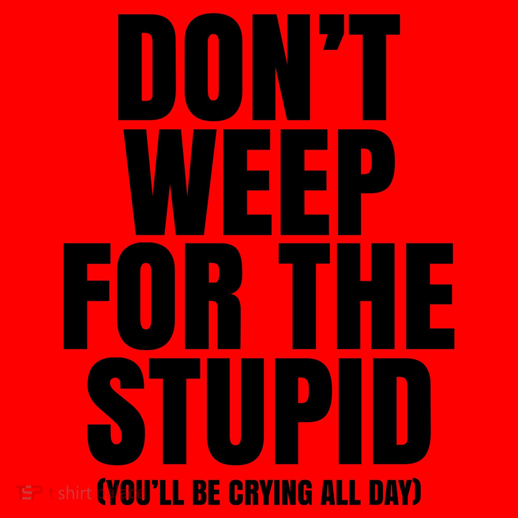 DonT Weep For The Stupid YouLl Be Crying All Day Alexander Anderson Santa Hat