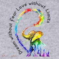 Dream Without Fear Love Without Limits Elephant LGBT Women's Sweatshirt thumb 2