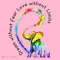 Dream Without Fear Love Without Limits Elephant LGBT Coaster thumb 2
