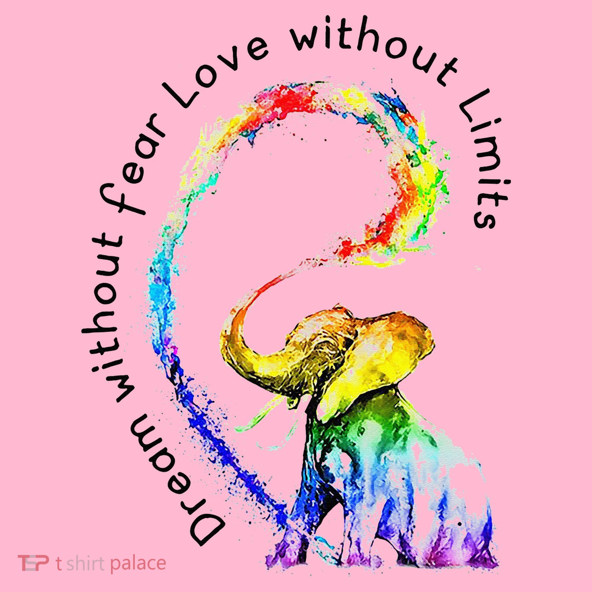Dream Without Fear Love Without Limits Elephant LGBT Coaster