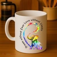 Dream Without Fear Love Without Limits Elephant LGBT Coffee Mug thumb 4