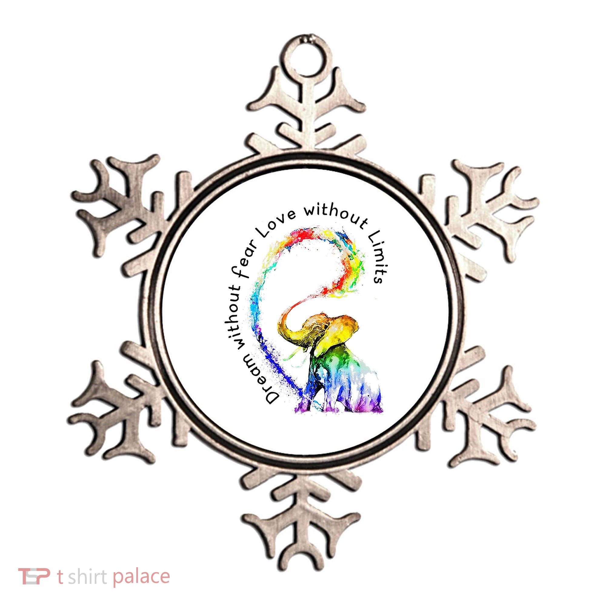 Dream Without Fear Love Without Limits Elephant LGBT Ornament