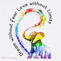Dream Without Fear Love Without Limits Elephant LGBT Golf Towel thumb 3