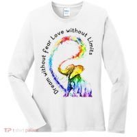 Dream Without Fear Love Without Limits Elephant LGBT Women's Long Sleeve Shirt thumb 0