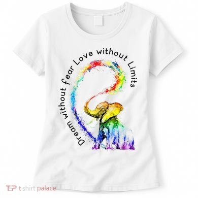 Dream Without Fear Love Without Limits Elephant LGBT Women's T-Shirt