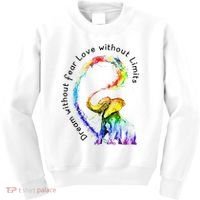 Dream Without Fear Love Without Limits Elephant LGBT Kids Sweatshirt thumb 0