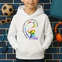 Dream Without Fear Love Without Limits Elephant LGBT Kids Hoodie thumb 2