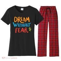 Dream Without Fear Inspirational Meme Women's Flannel Pajama Set thumb 0