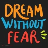 Dream Without Fear Inspirational Meme Golf Towel thumb 3