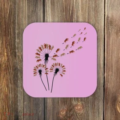 Dandelion Warthogs For Warthog Lover Warthog Coaster