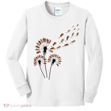Dandelion Warthogs For Warthog Lover Warthog Kids Long Sleeve Shirt