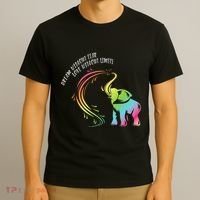 Dream Without Fear Love Without Limits Colorful Elephant T-Shirt thumb 3