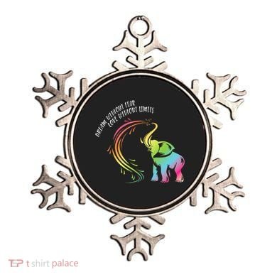 Dream Without Fear Love Without Limits Colorful Elephant Ornament