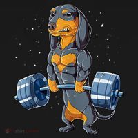 Dachshund Weightlifting Funny Gift For Deadlift Men Fitness Gym Gifts T-Shirt thumb 7