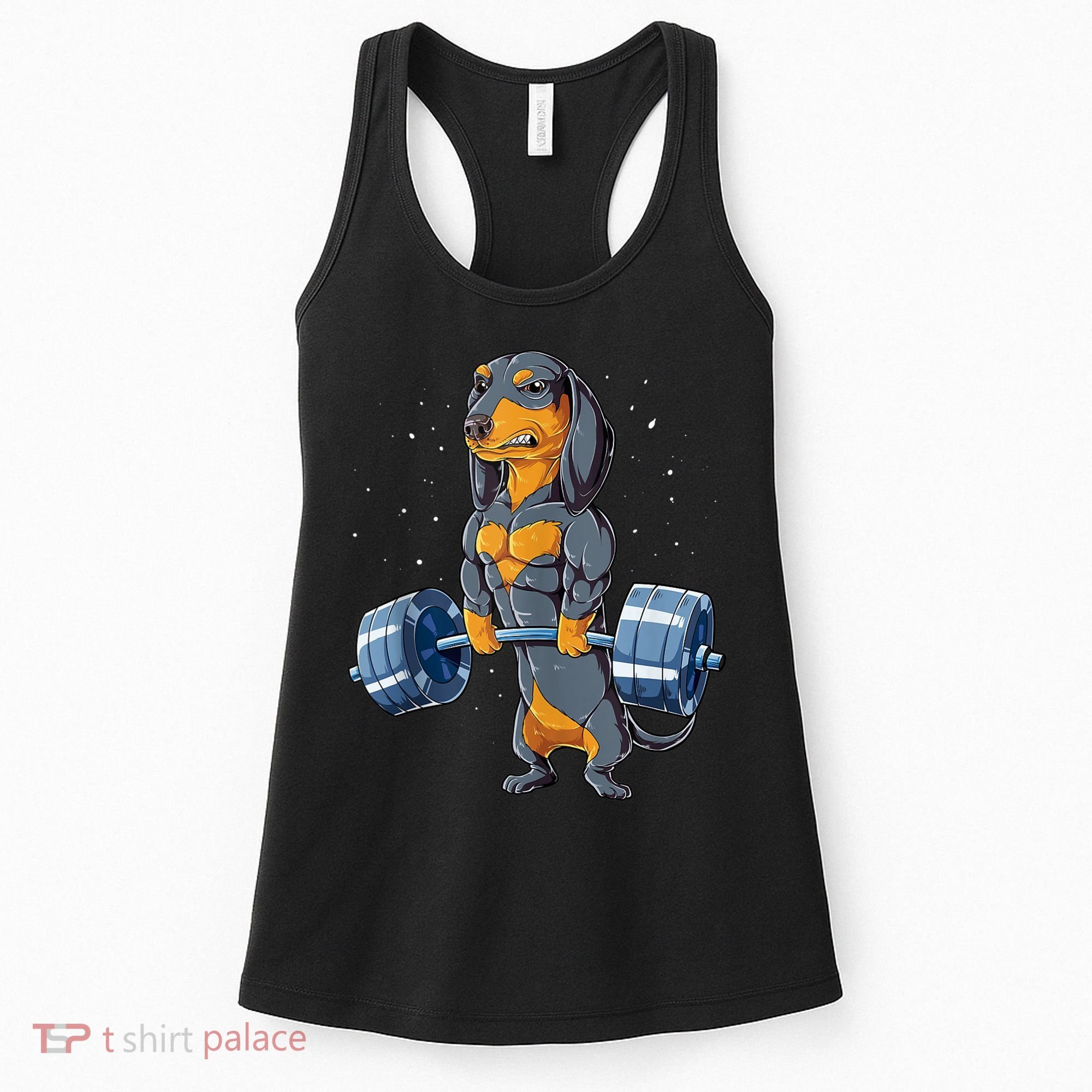 Dachshund Weightlifting Funny Gift For Deadlift Men Fitness Gym Gifts Women's Tank Top