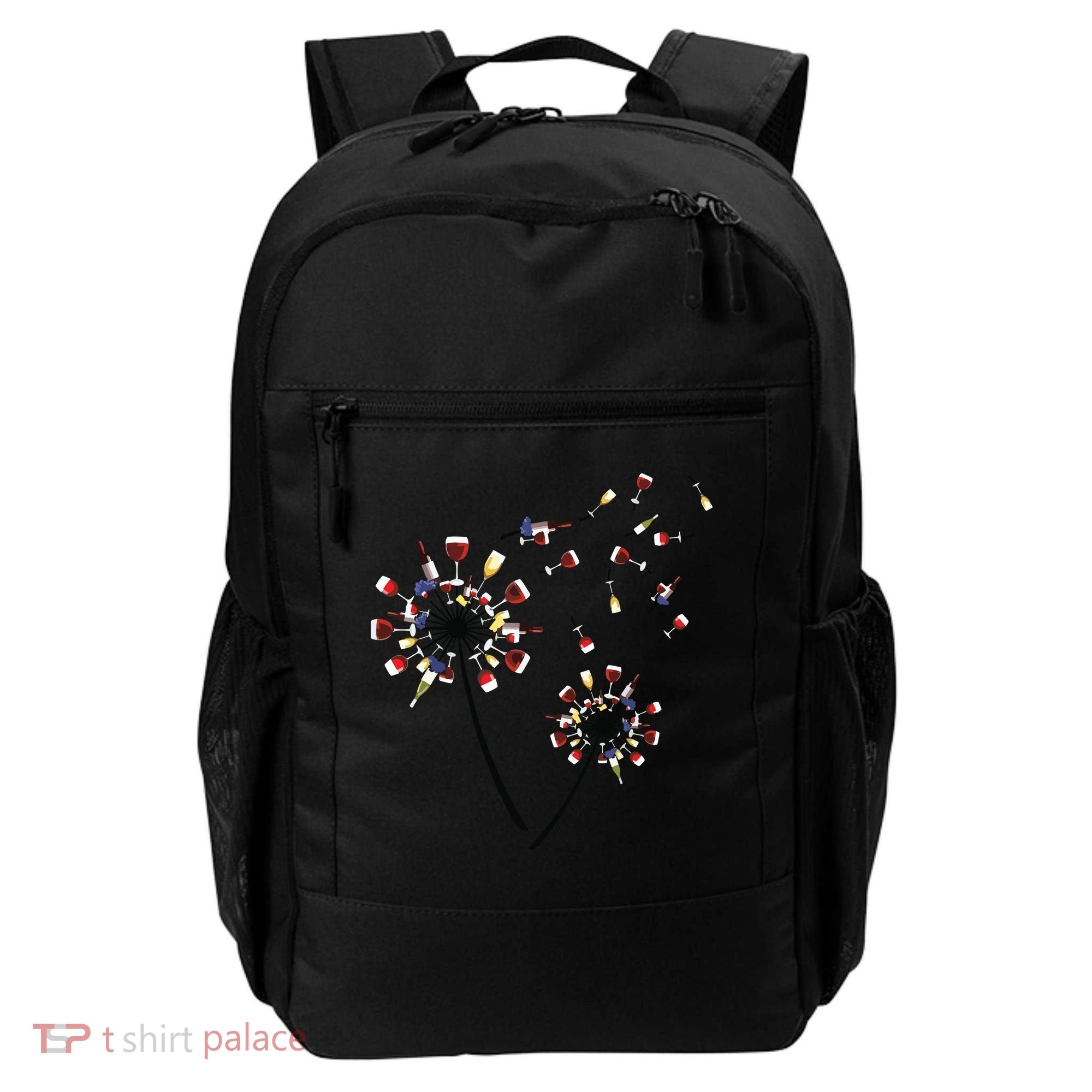 Dandelion Wine Glass Love Wine Drinking Gift Wine Lover Backpack