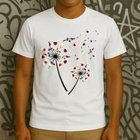Dandelion Wine Glass Love Wine Drinking Gift Wine Lover T-Shirt thumb 3