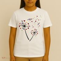 Dandelion Wine Glass Love Wine Drinking Gift Wine Lover T-Shirt thumb 4