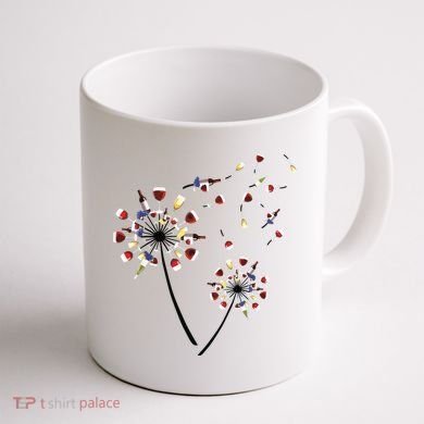 Dandelion Wine Glass Love Wine Drinking Gift Wine Lover Coffee Mug back