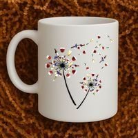 Dandelion Wine Glass Love Wine Drinking Gift Wine Lover Coffee Mug thumb 2