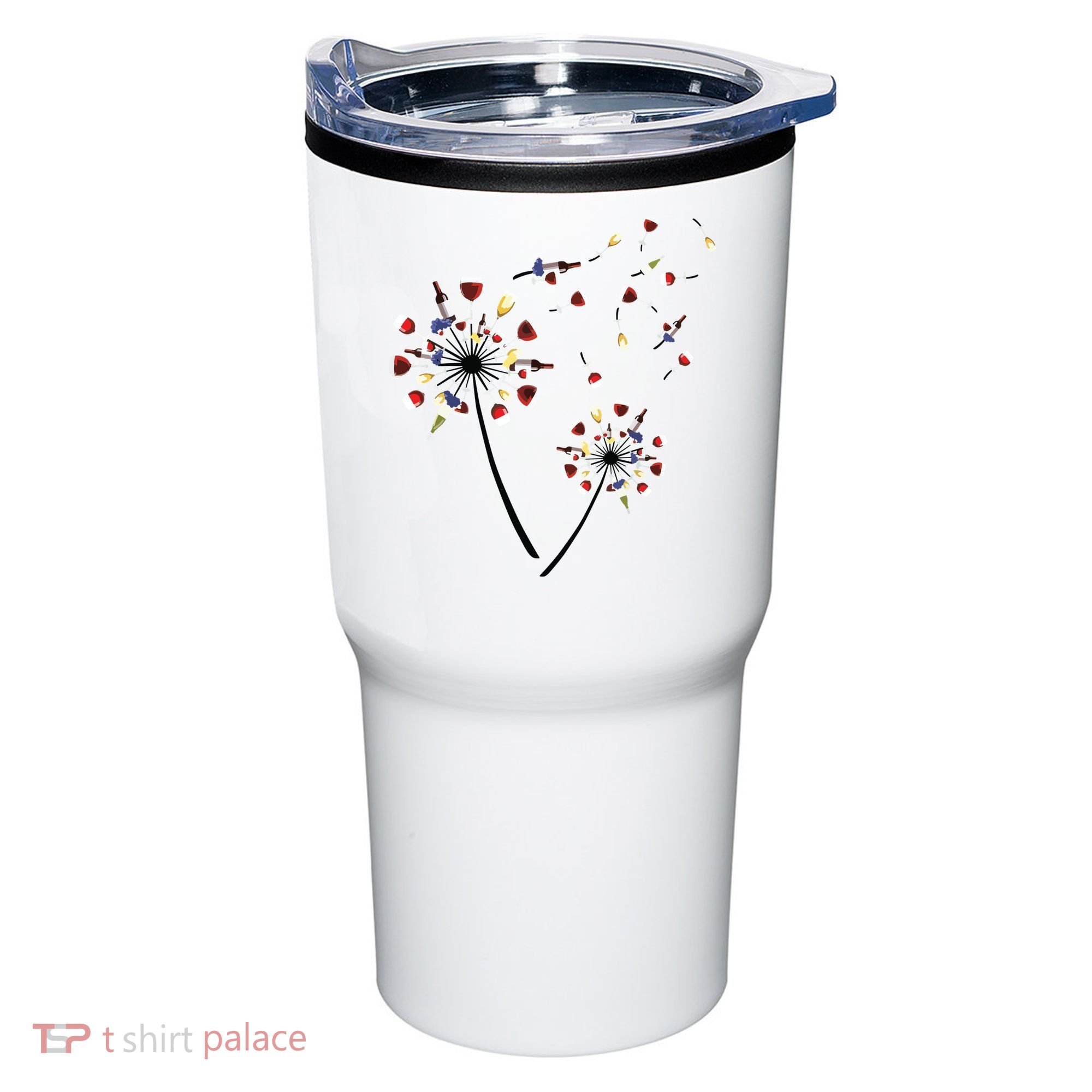 Dandelion Wine Glass Love Wine Drinking Gift Wine Lover Tumbler