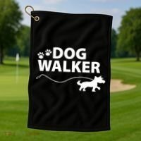Dog Walker Gift Golf Towel thumb 1