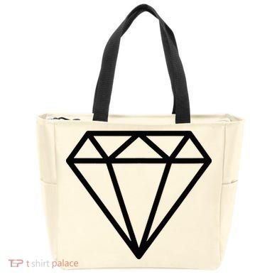 Diamond White Graphic Cool White Tote Bag