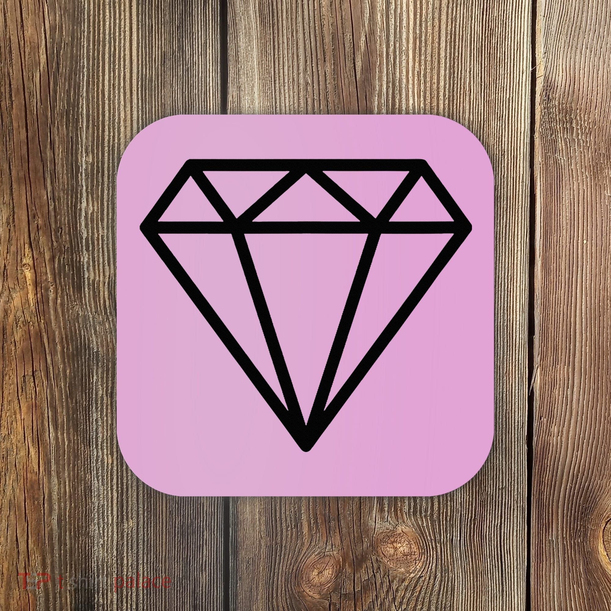 Diamond White Graphic Cool White Coaster