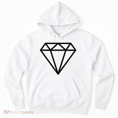 Diamond White Graphic Cool White Hoodie