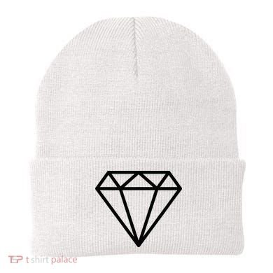 Diamond White Graphic Cool White Beanie