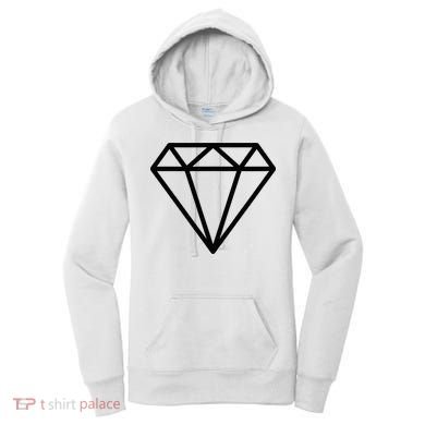 Diamond White Graphic Cool White Women's Hoodie