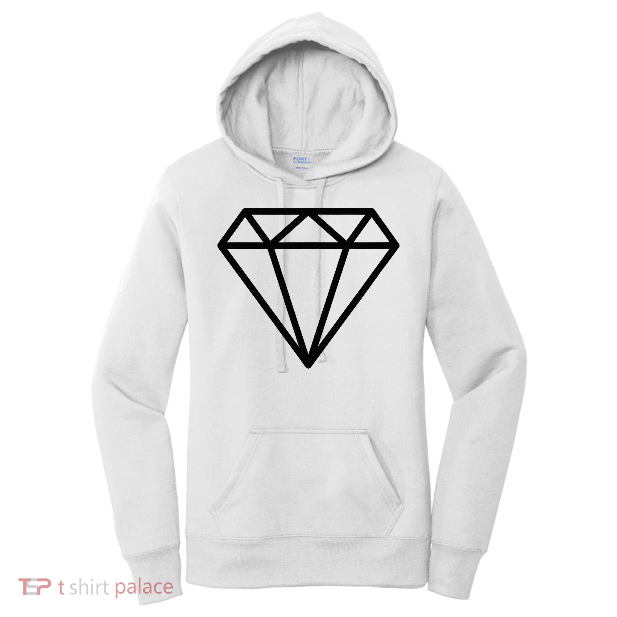 Diamond White Graphic Cool White Women's Hoodie