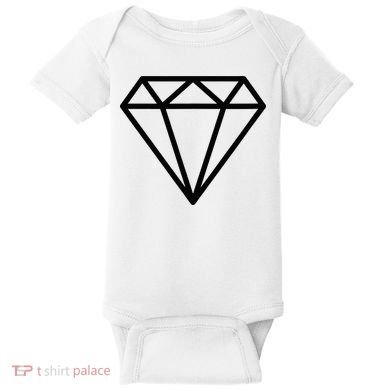Diamond White Graphic Cool White Baby Bodysuit