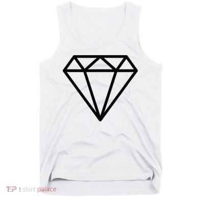Diamond White Graphic Cool White Tank Top