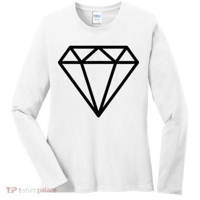 Diamond White Graphic Cool White Women's Long Sleeve Shirt