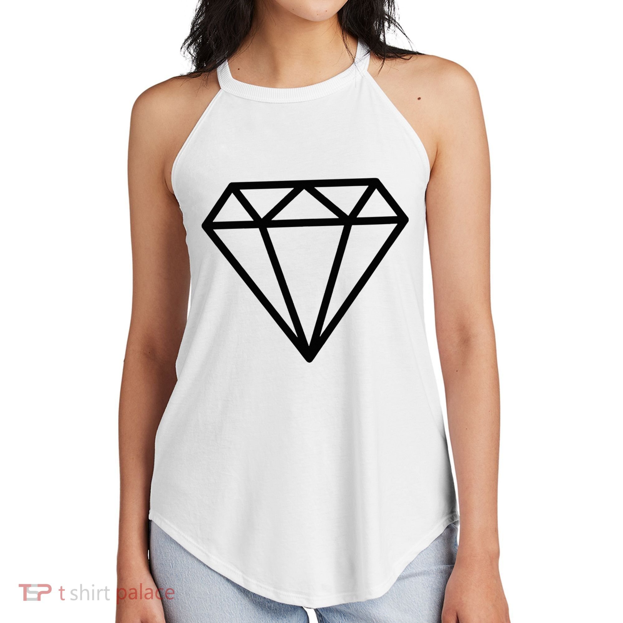 Diamond White Graphic Cool White Women's Perfect Tri Rocker Tank