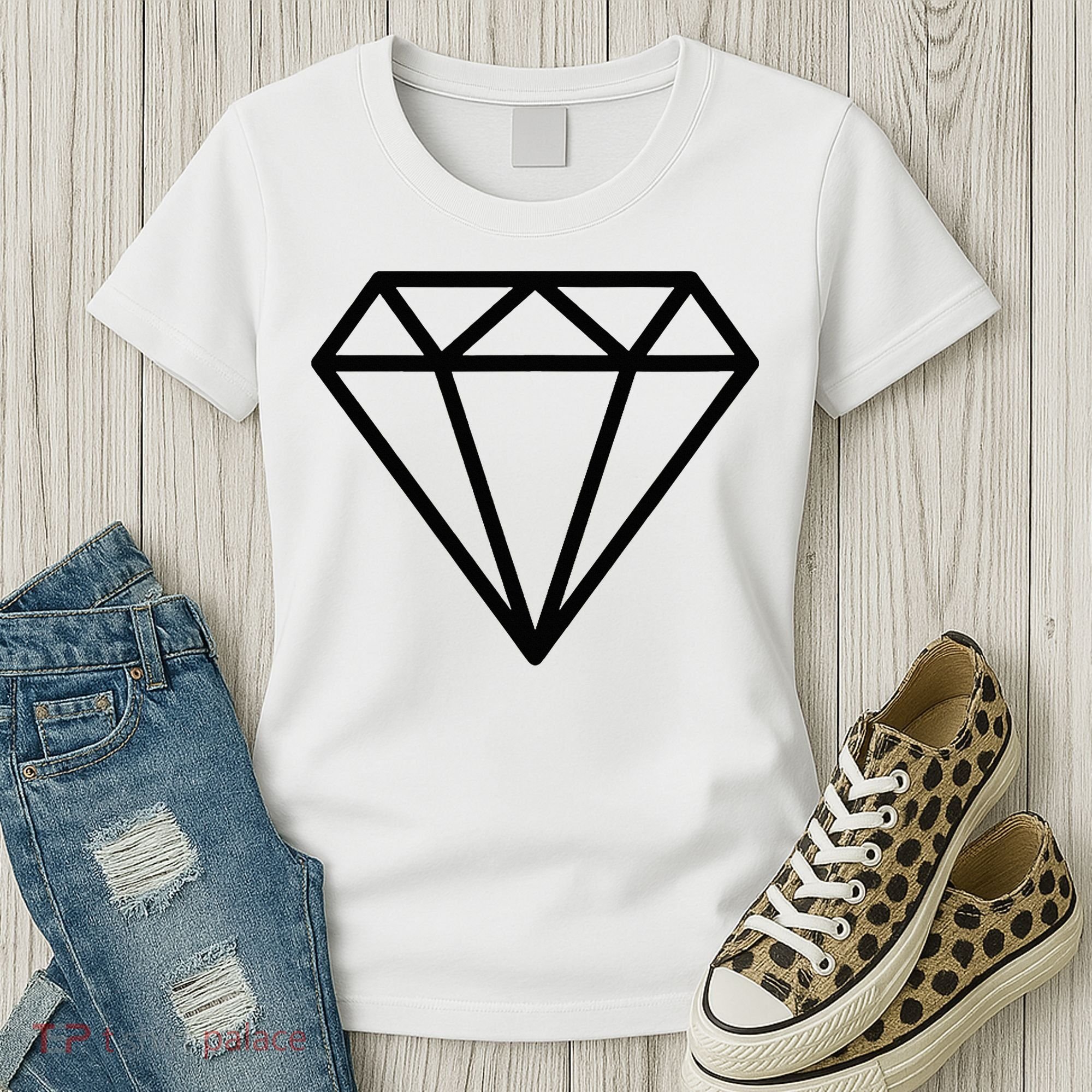 Diamond White Graphic Cool White Women's T-Shirt