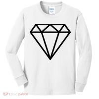 Diamond White Graphic Cool White Kids Long Sleeve Shirt thumb 0