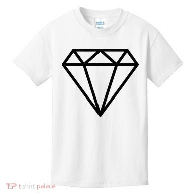 Diamond White Graphic Cool White Kids T-Shirt